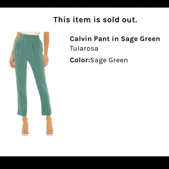 Tularosa high waisted pants in green - Picture 1 of 8